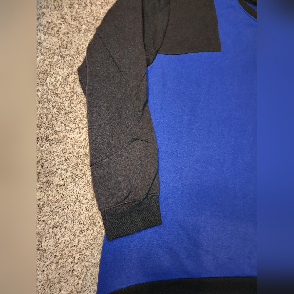 The North Face colorblock logo sweatshirt sodalite blue Lg women's - Picture 4 of 7